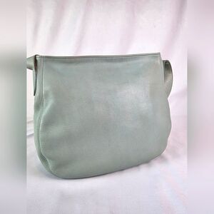 Vintage Coach Soho Zip Hobo AQUA Large Leather Shoulder Bag Seafoam Blue Green